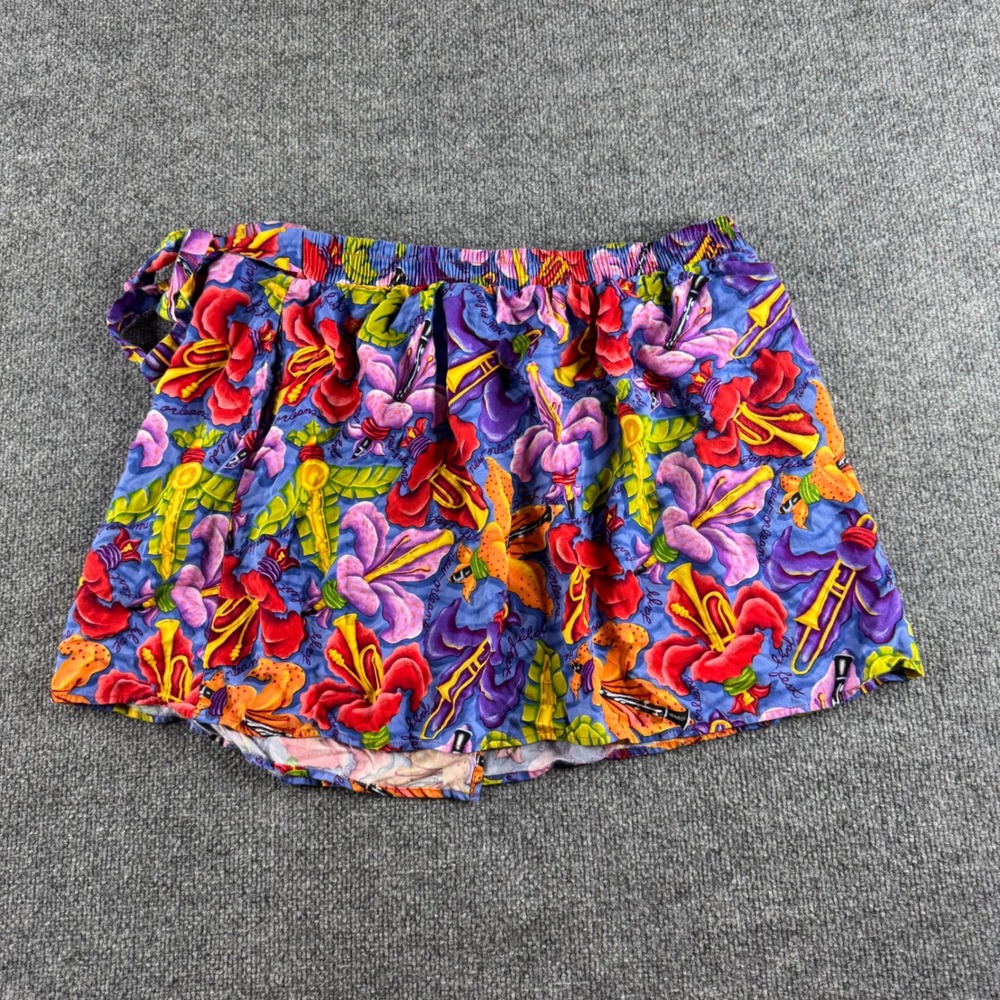 BayouWear Art 4 Now New Orleans Jazz Fest Trumpet Wrap Skirt XL Fleur-de-Jazz - Picture 5 of 5